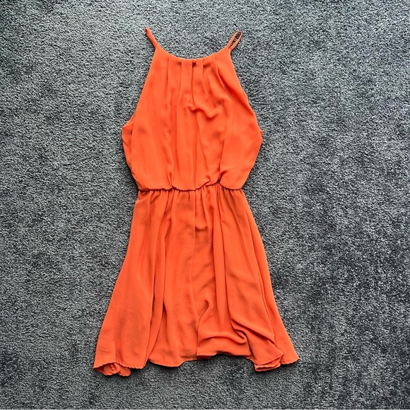 Francesca’s Orange Mini Dress - Picture 2 of 4